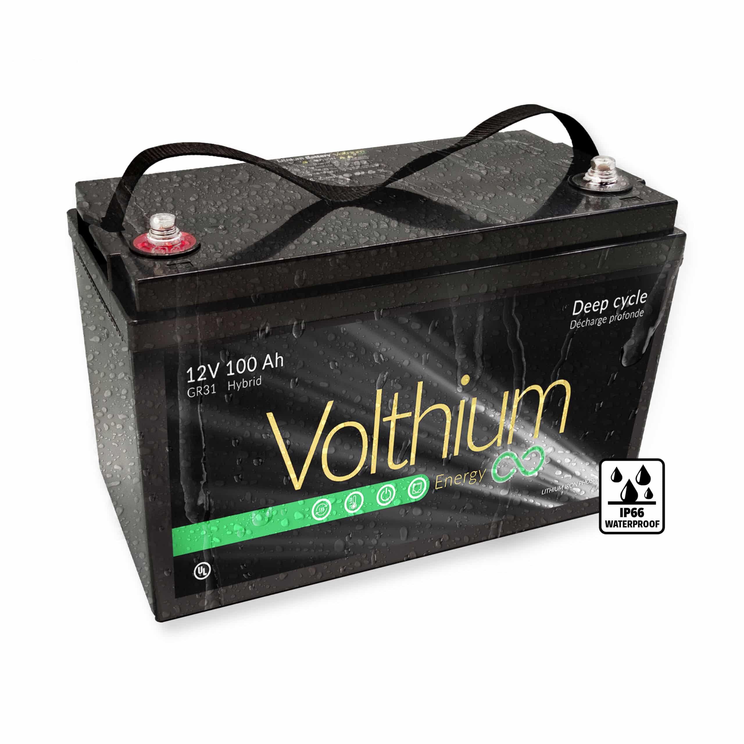 Batterie 12V 100AH Hybride - Démarrage / Décharge Profonde - Volthium