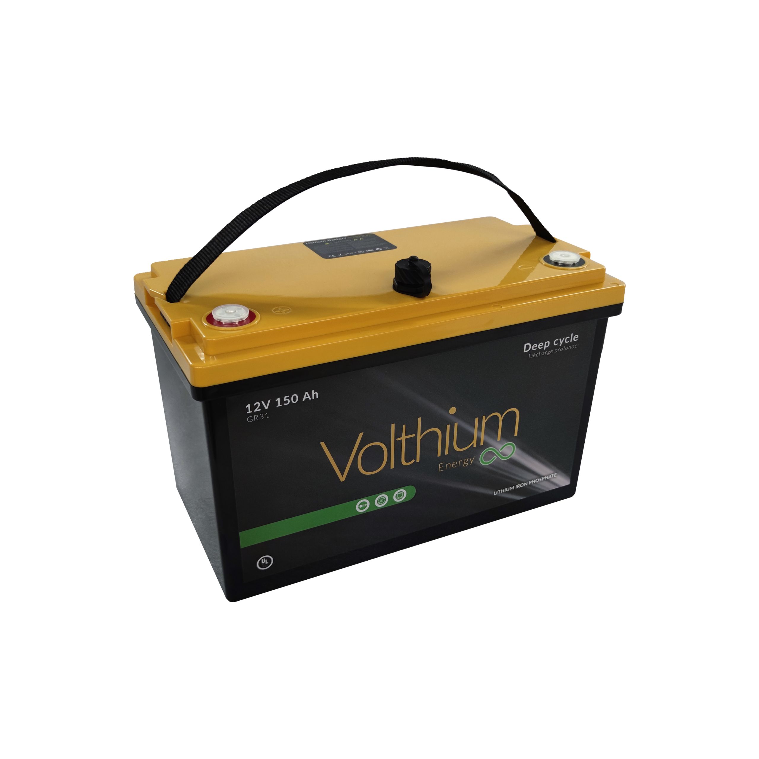 Batterie 12V 400AH 8D autochauffante (double système) - Volthium